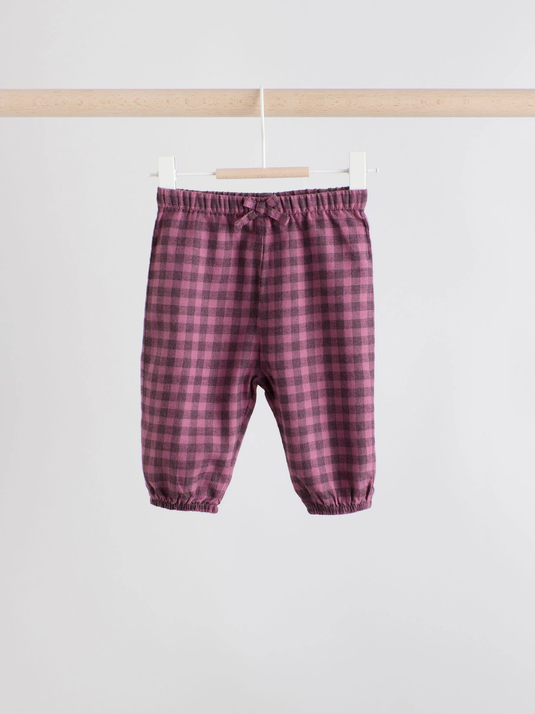 PURPLE GINGHAM - 2 -delige babyset van geweven tops en broeken met lange mouwen (0mnd -2jr)