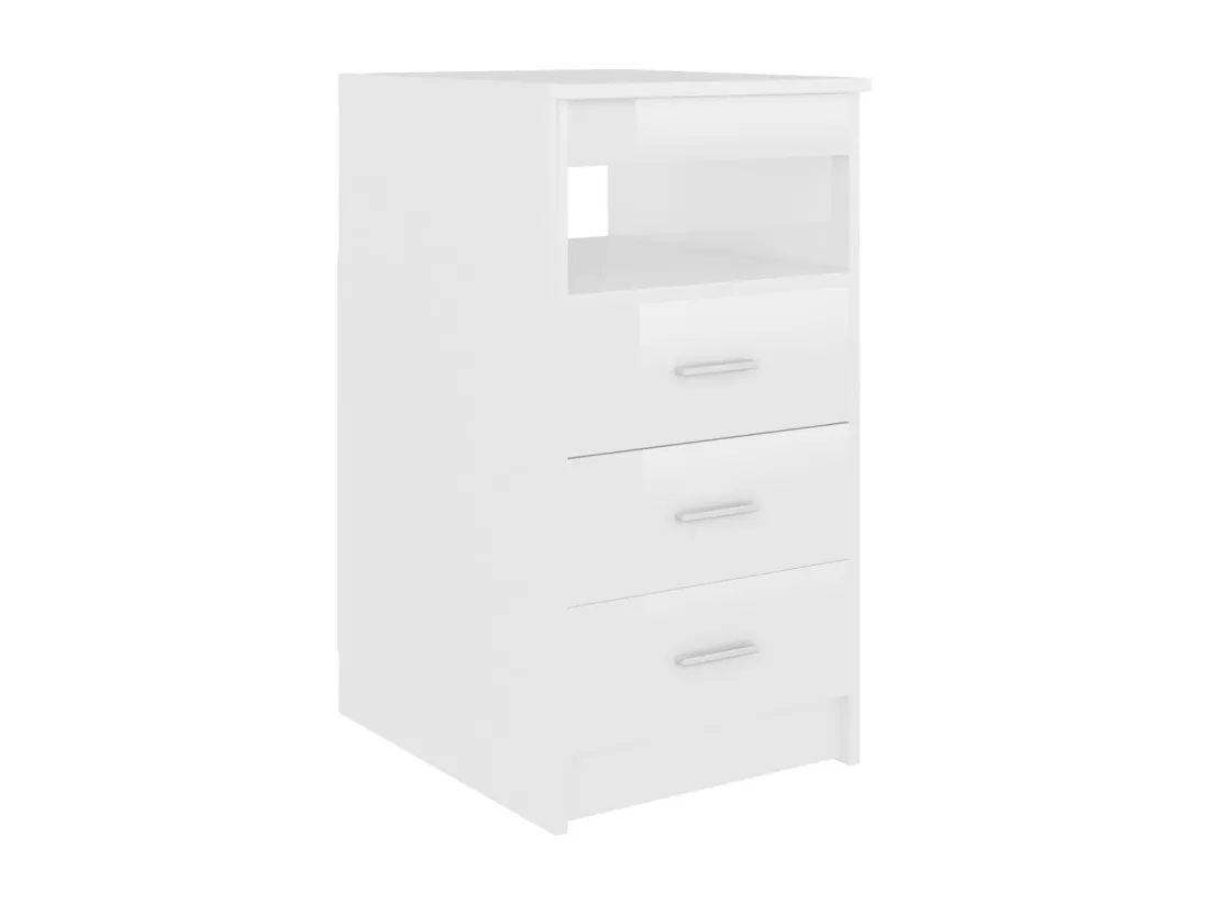 Bureau Blanc brillant 140x50x76 cm Aggloméré