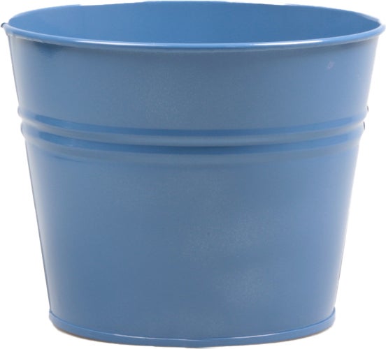 Zinc Collection bloempot Sanvi blauw D 23 H 18 cm