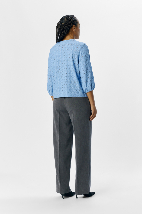 Object blauwe dames blouse