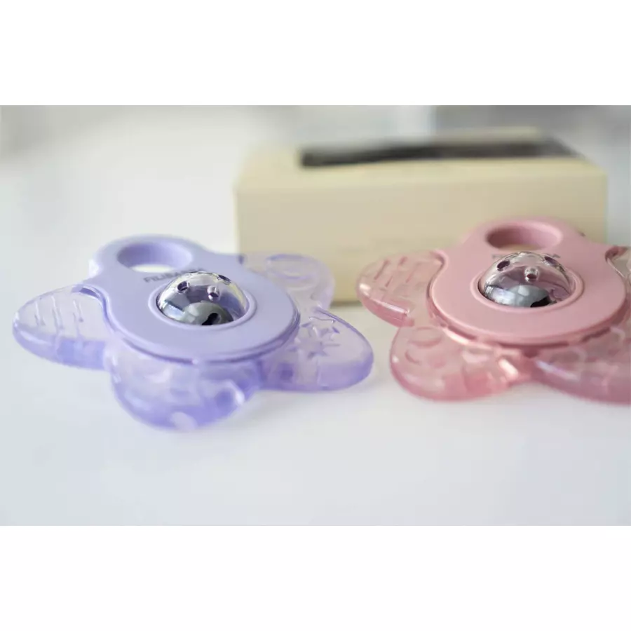 Filibabba Kühlbeißring Cooling Star 2er-Pack - Rose Mix