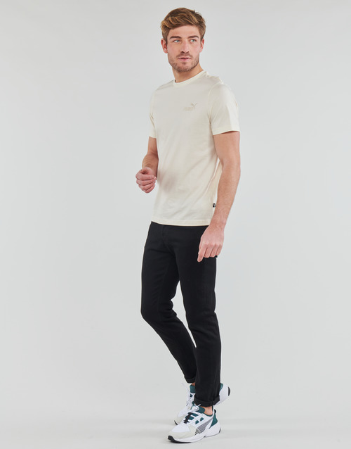 Puma - ESS+ EMBROIDERY LOGO TEE - Blanc cassé