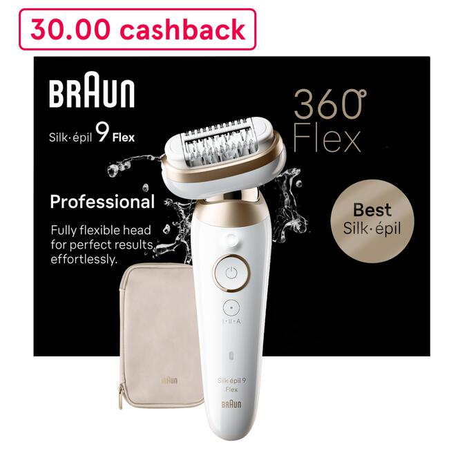 Braun Epilator Silk-épil 9 Flex met 360 Flex Kop