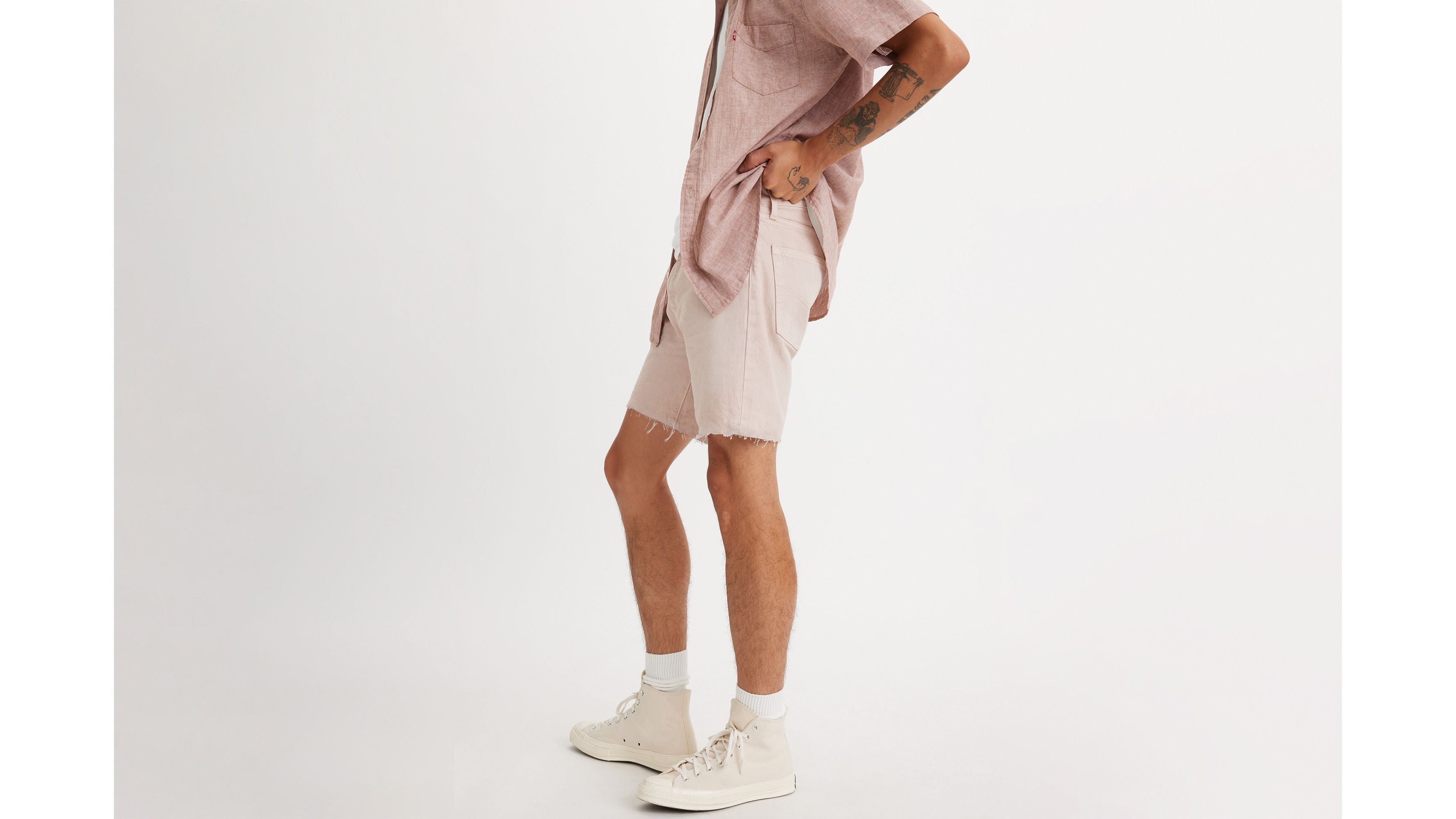 Short 501® '93 effiloché - Sand Castle Garment Dye Short - Beige