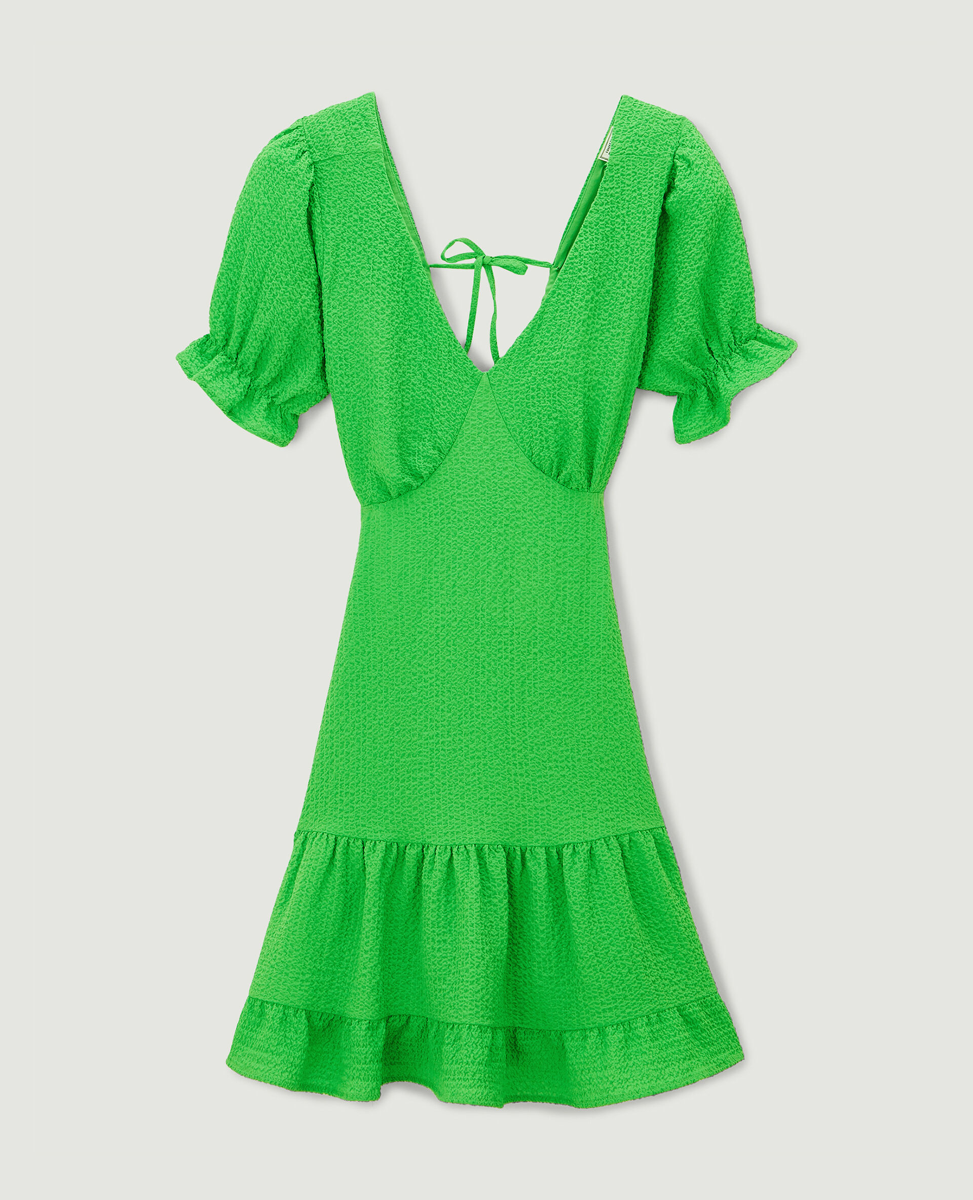 Robe volantée dos-nu - Vert