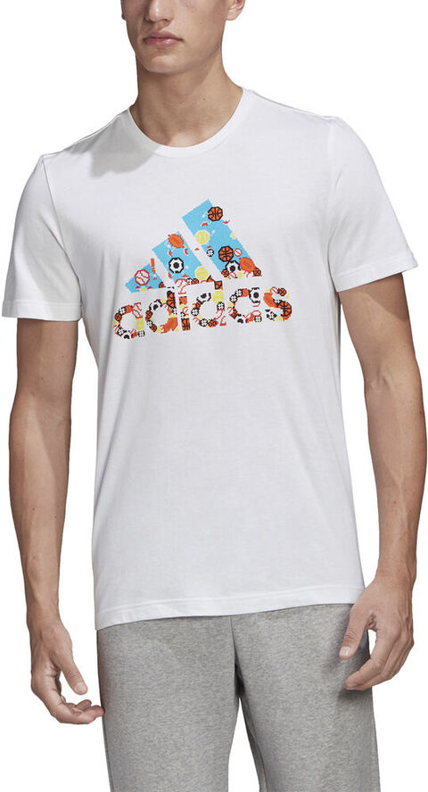 adidas 8-BIT Badge Of Sport T-shirt Hvid