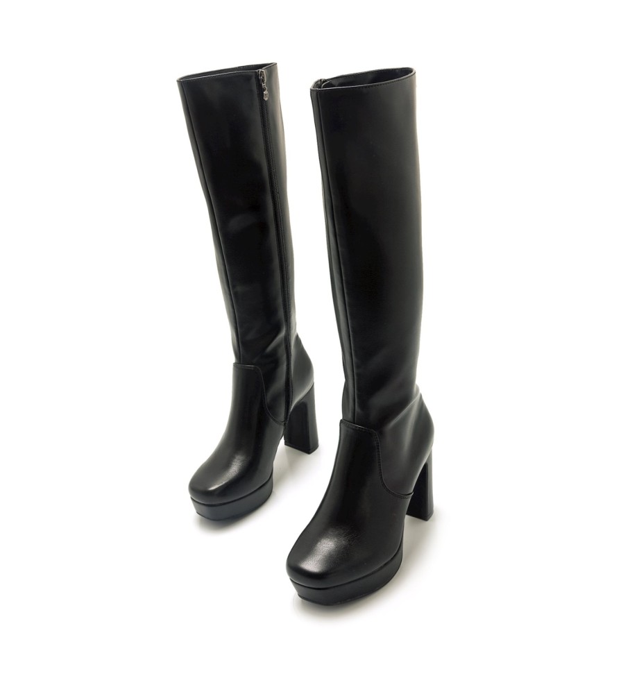 Botas Mariamare Roseta, pretas - Altura do salto: 9 cm -