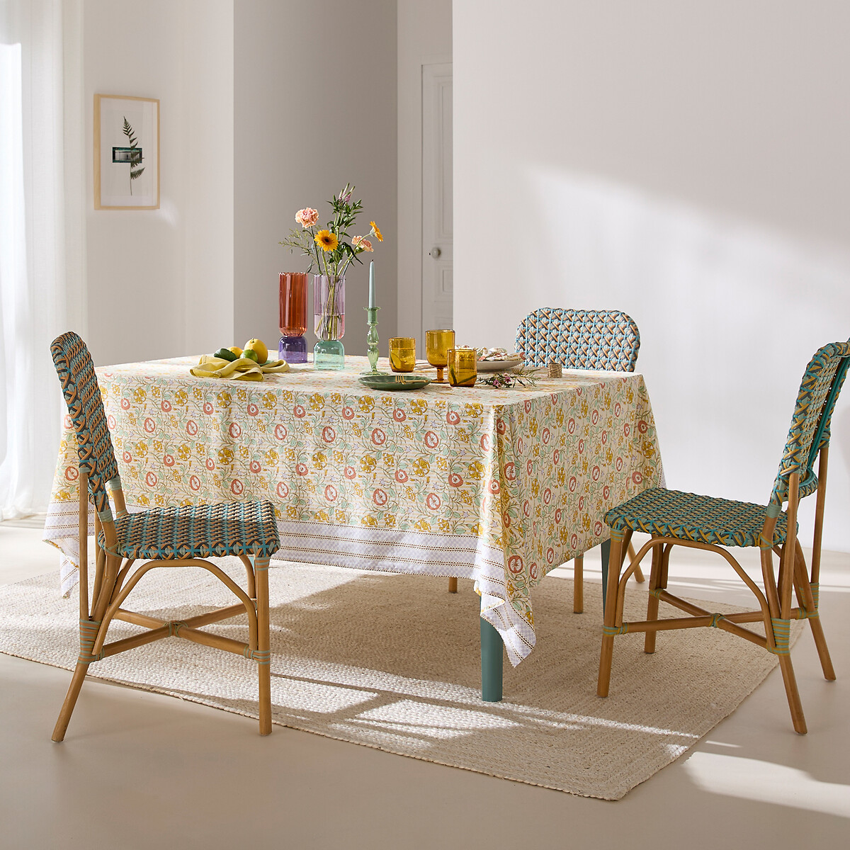 LA REDOUTE INTERIEURS<br>Toalha de mesa estampada em algodão lavado, Cyrille