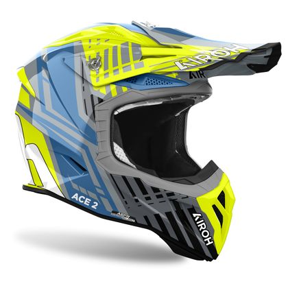 Casque cross Airoh AVIATOR ACE 2 - PROUD 2024 - Jaune / Noir