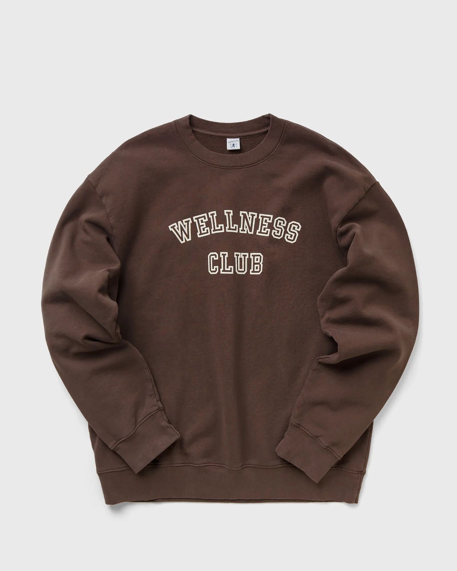 Sporty & Rich Wellness Club Flocked Crewneck