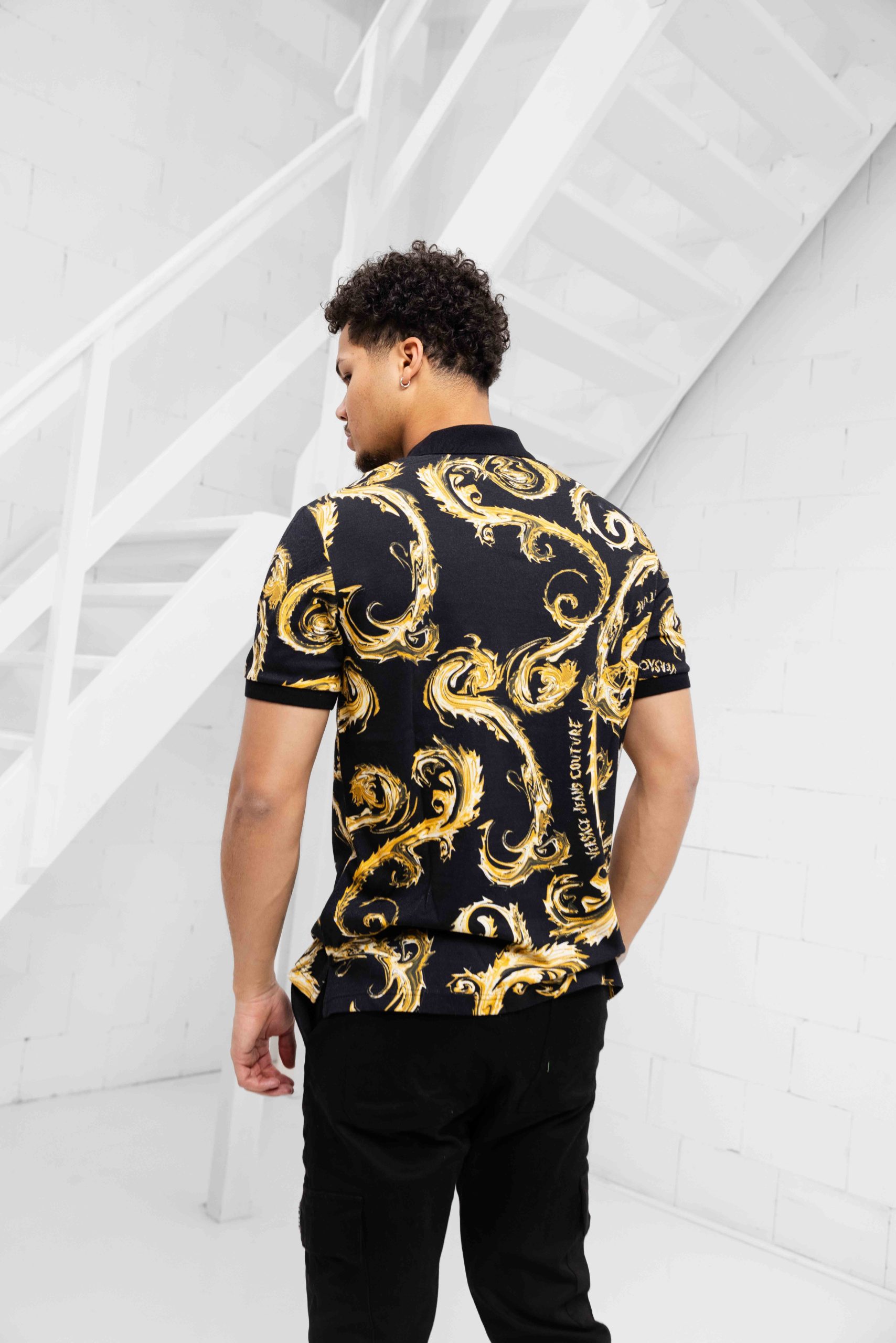 Versace Jeans Couture Chromo Polo Heren Zwart