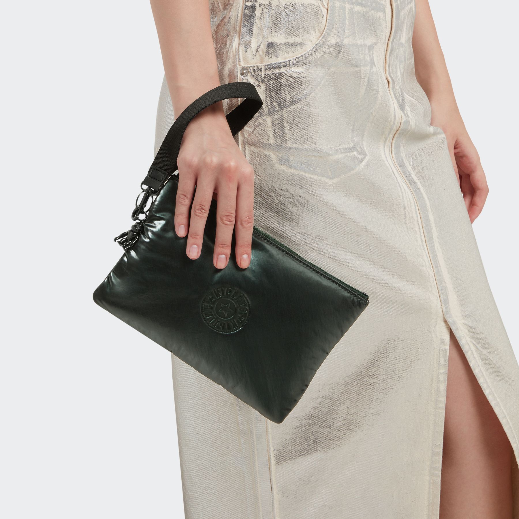 FANCY Large Flat Pouch (with wristlet) - Dark Pine