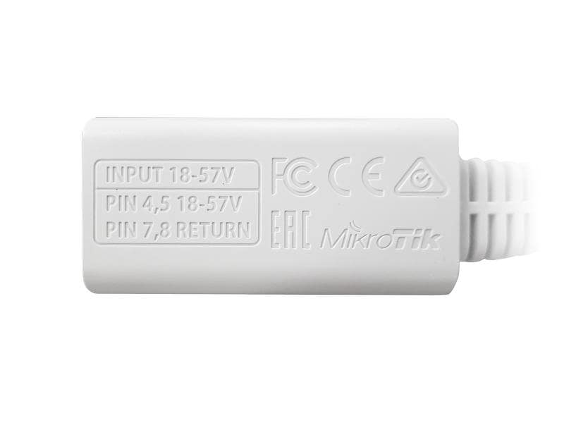 MikroTik PoE Injector RBGPOE passiv 18-57V PoE-Injektor für Gigabit Bereich