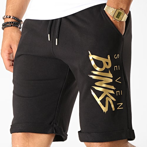 Short Jogging Logo Noir Doré