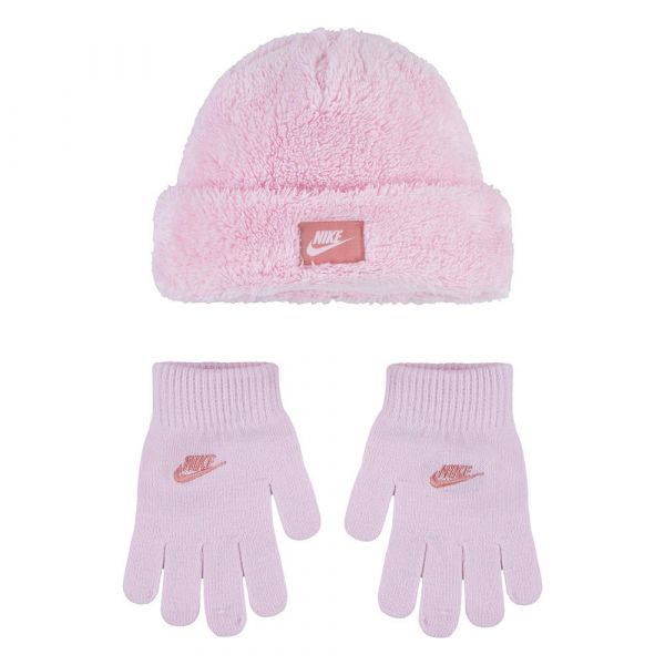 Nike Kids 8a3070 Beanie&gloves Rosa