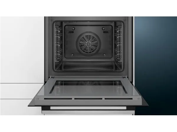 Siemens iQ100 HB510ABR0S - Ovn - til indbygning - niche - bredde: 56 cm - dybde: 55 cm - højde: 58.5 cm - Klasse A - rustfrit stål