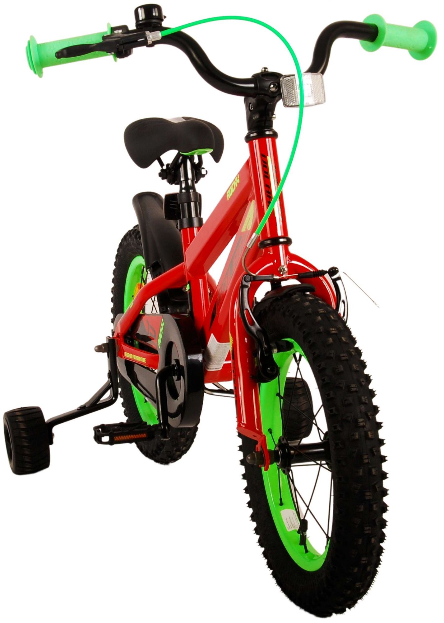 TPFSports Rocky Kinderfahrrad - Jungen - 14 Zoll - Rücktritt + Handbremse - Rot