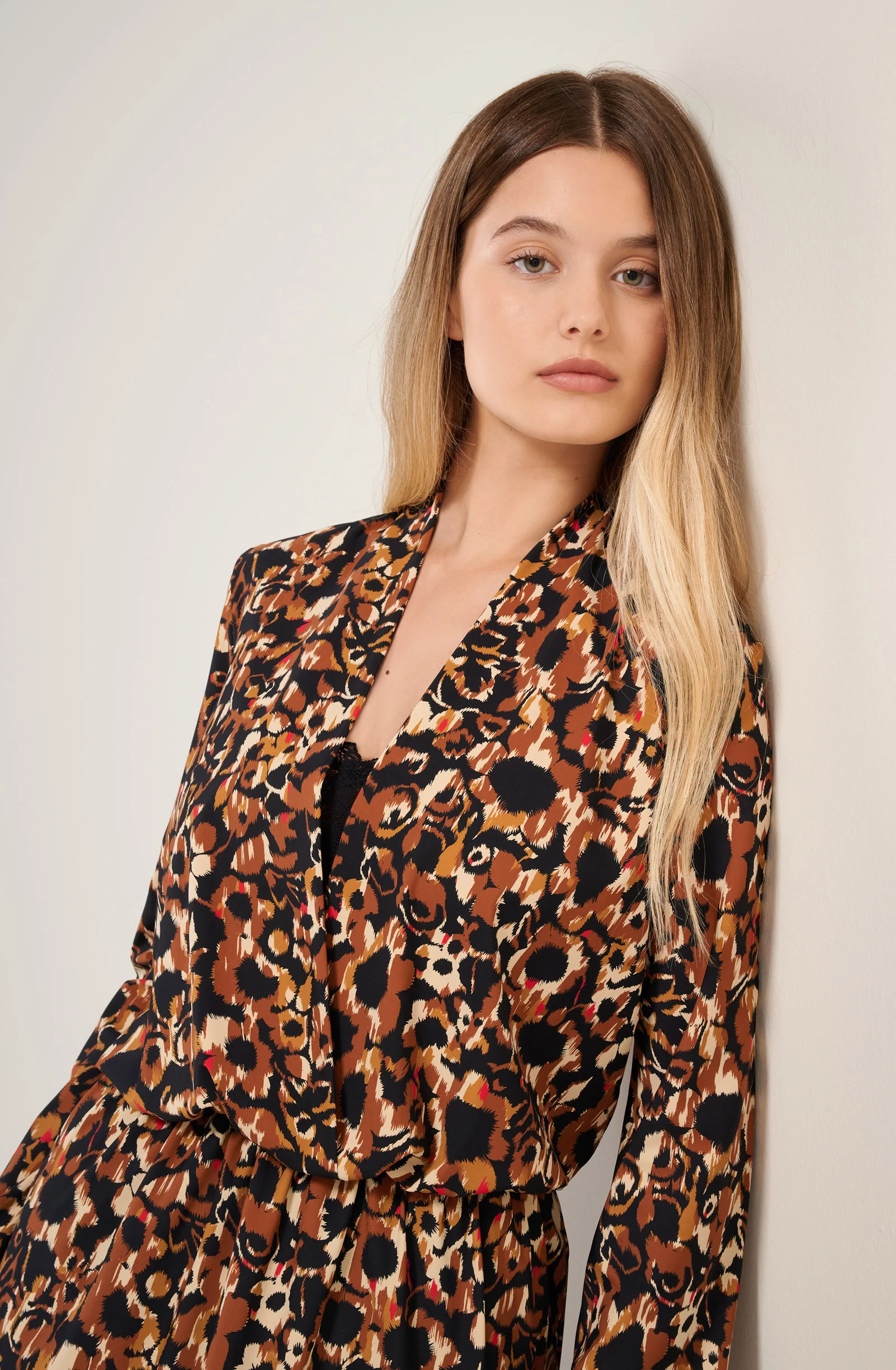 rejane Robe longue imprimé poppys Poppys