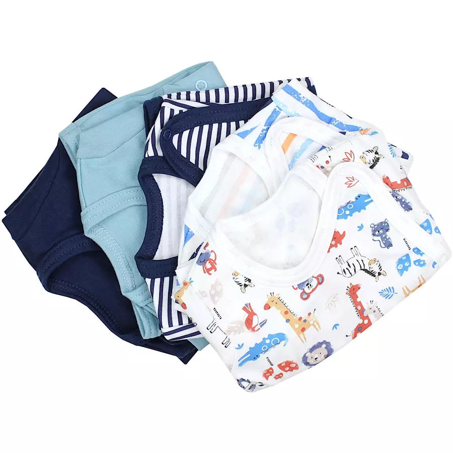 TupTam Baby Jungen Wickelshirt Langarm 5er Set dunkelblau