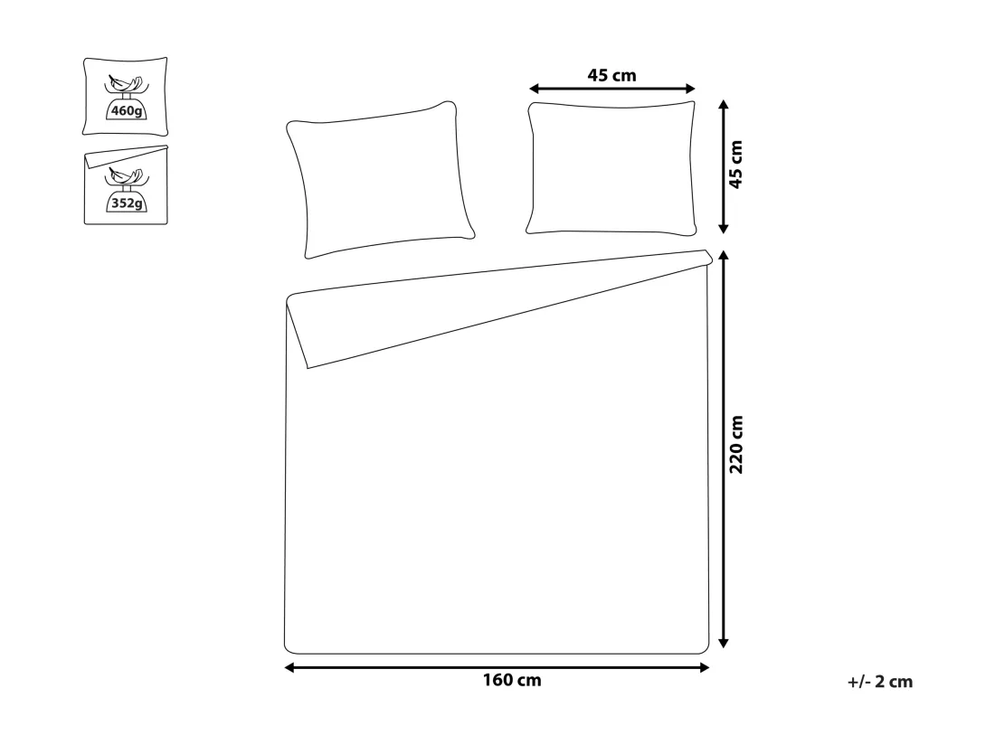 Couvre-lits avec coussins SHUSH 160 x 220 cm Taupe