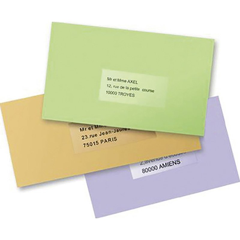Etiquette adresse laser 63,5 x 38,1 mm Avery L7560-25 transparente - Pochette de 525