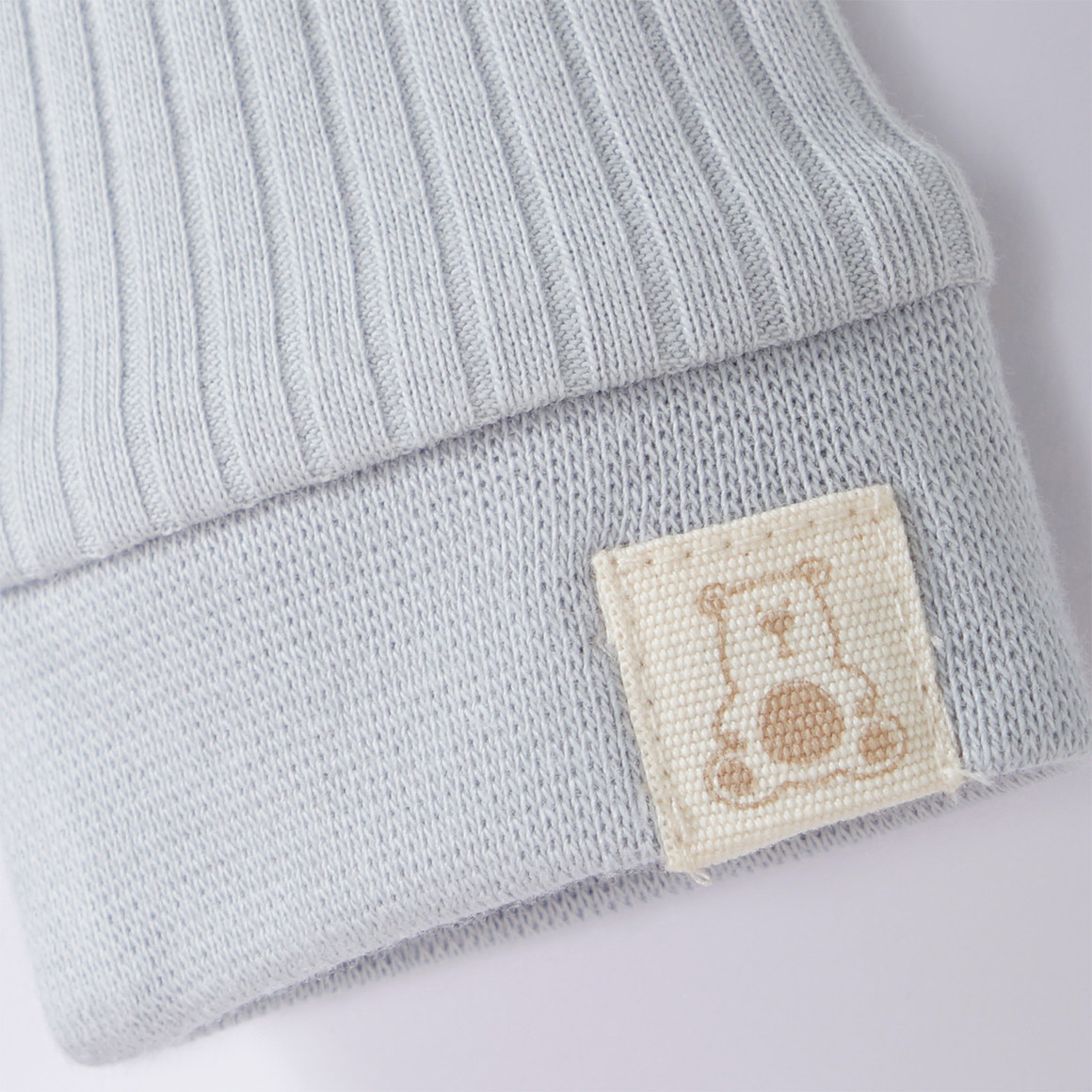 Topomini Pure Collection Newborn Schlafanzug mit Rippstruktur hellblau