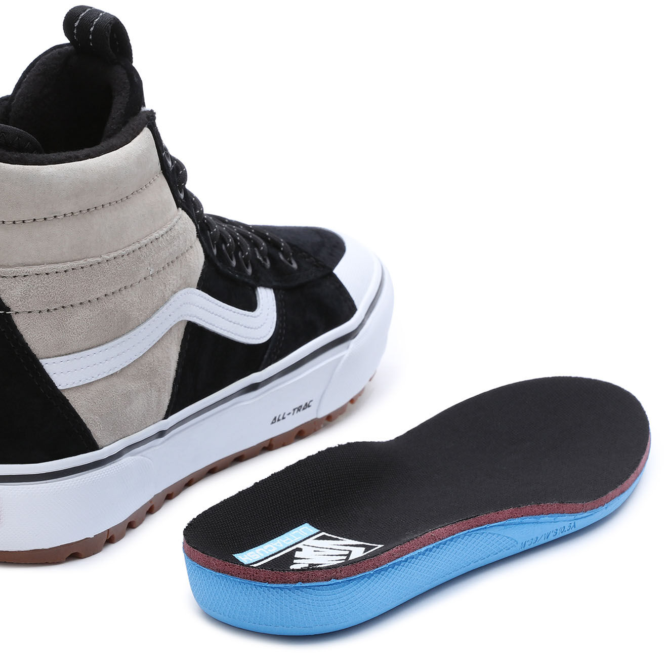 Vans Baskets en Velours de Cuir SK8-Hi MTE-2 noir/beige