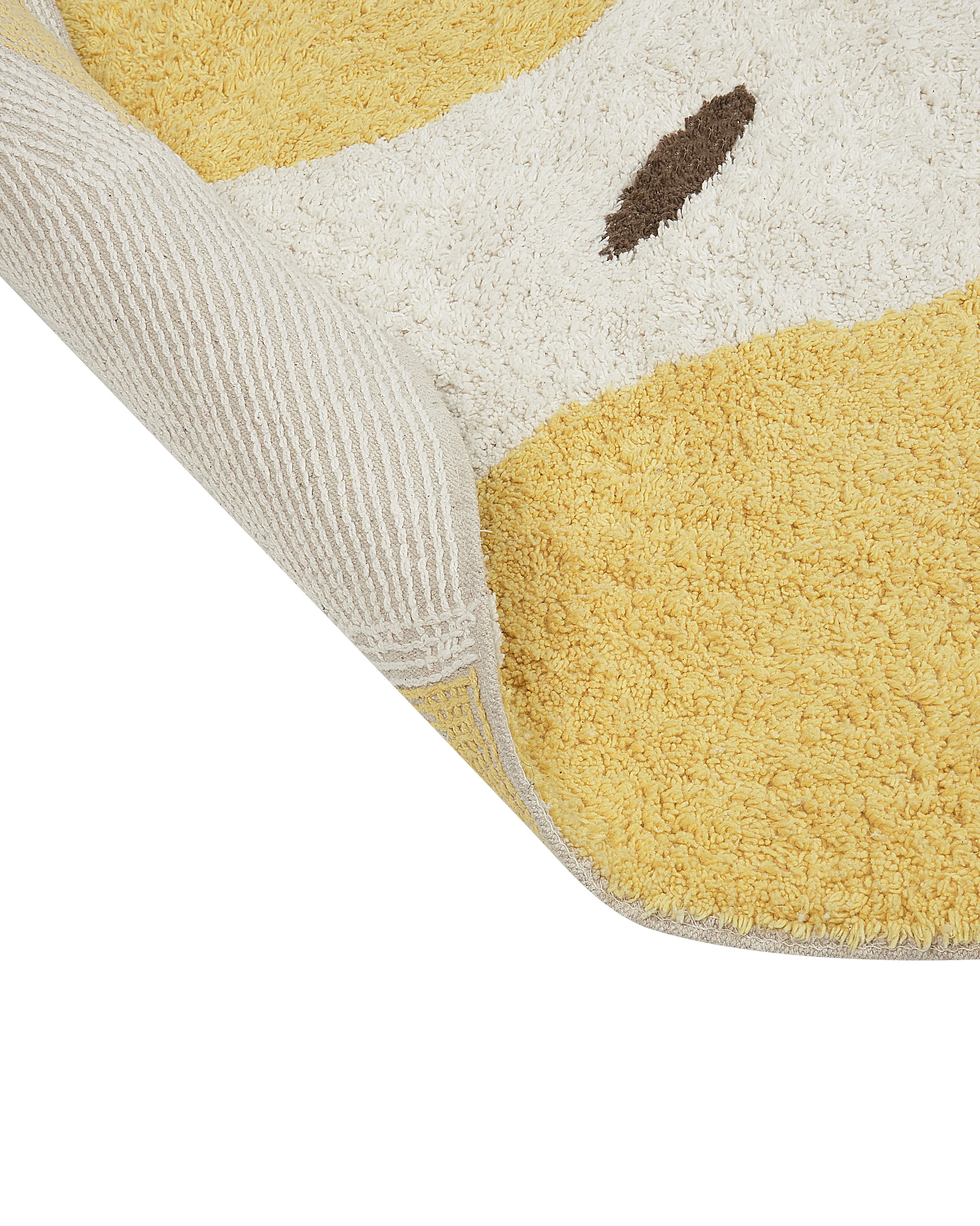 Kindervloerkleed MAWAND Beige ø 140 cm Katoen