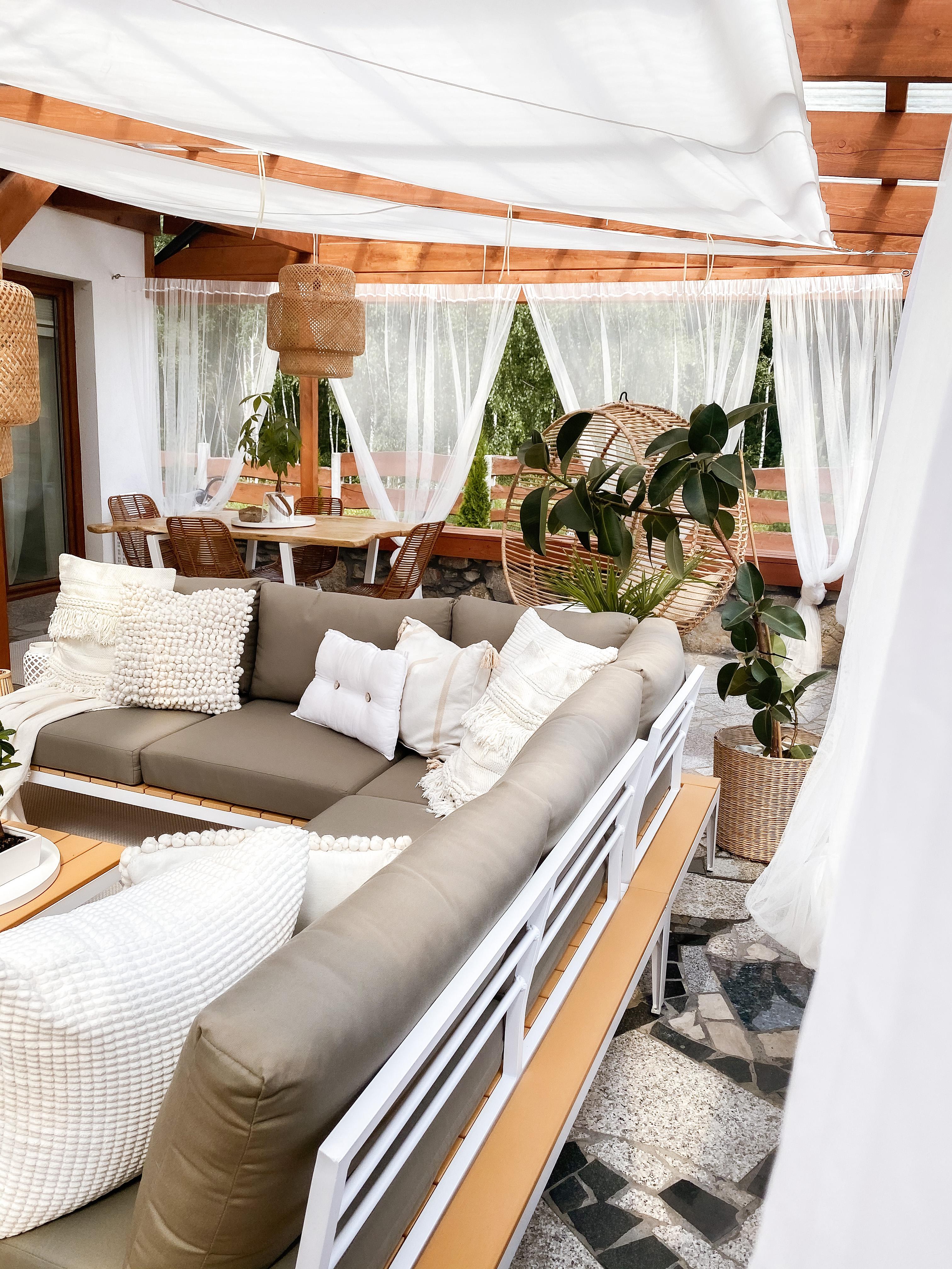 Tuin hoekloungeset met tafel 5-zits POSITANO Grijs