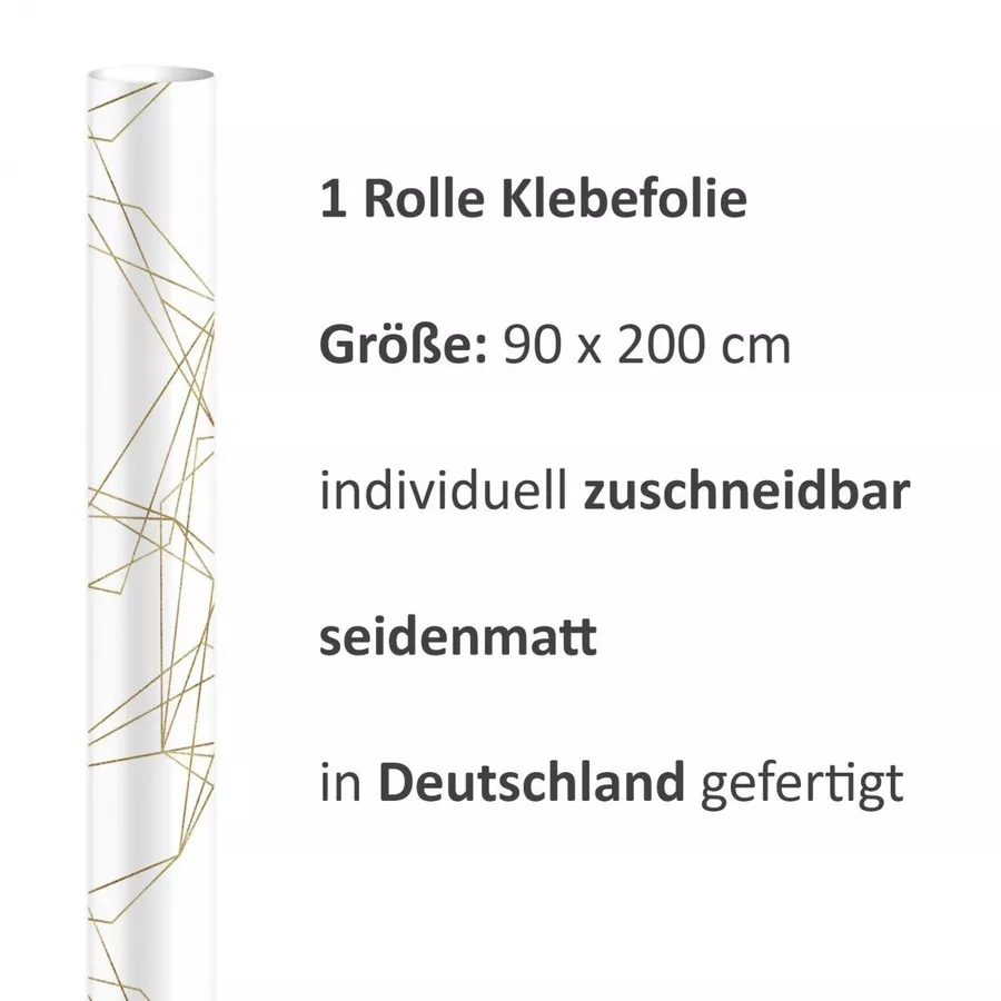 Nikima Klebefolie KF-04 selbstklebende Folie – Abstrakt weißgold Klebefolie bunt