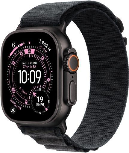 Apple - Watch Ultra 3 - Smartwatch - 49mm - Zwart Titanium Behuizing