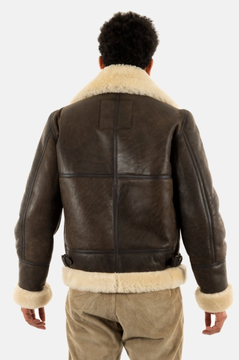 Blousons cuir schott lc1259 marron
