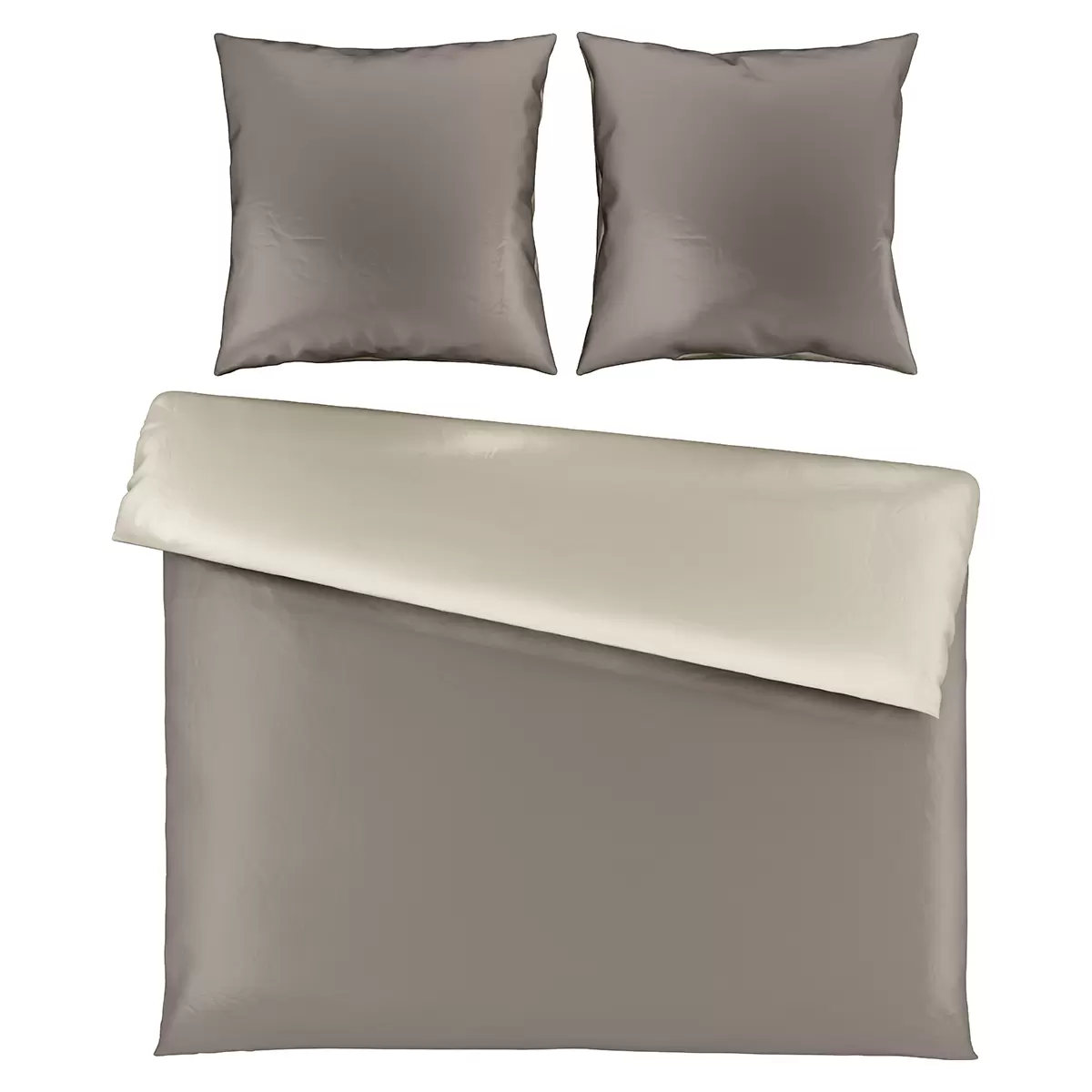 Bettwäsche-Set Satin doubleface Melissa taupe,beige