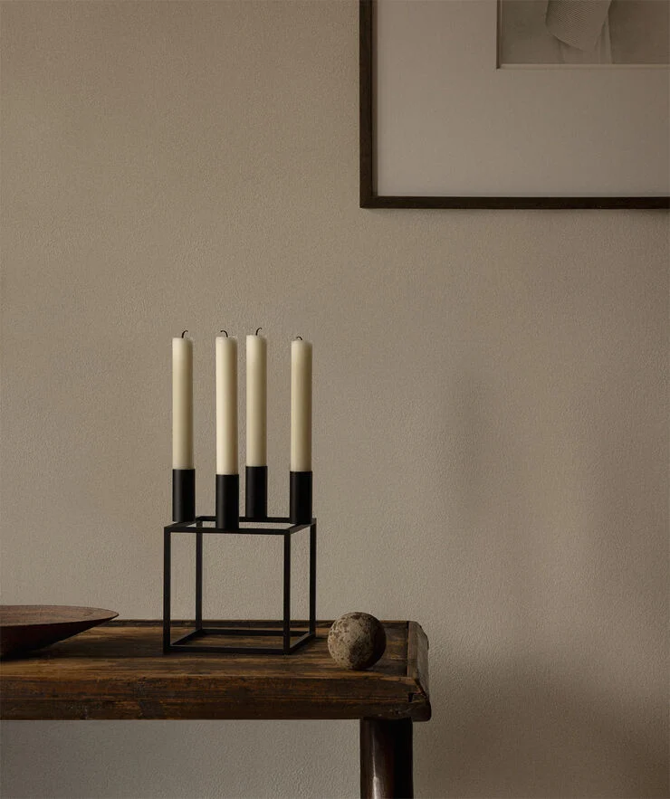 Audo Copenhagen Kubus 4, Candle Holder, Black Sort