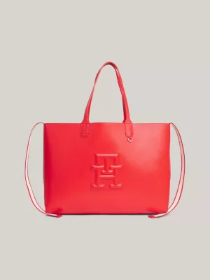Bolsa tote icônica TH com monograma
