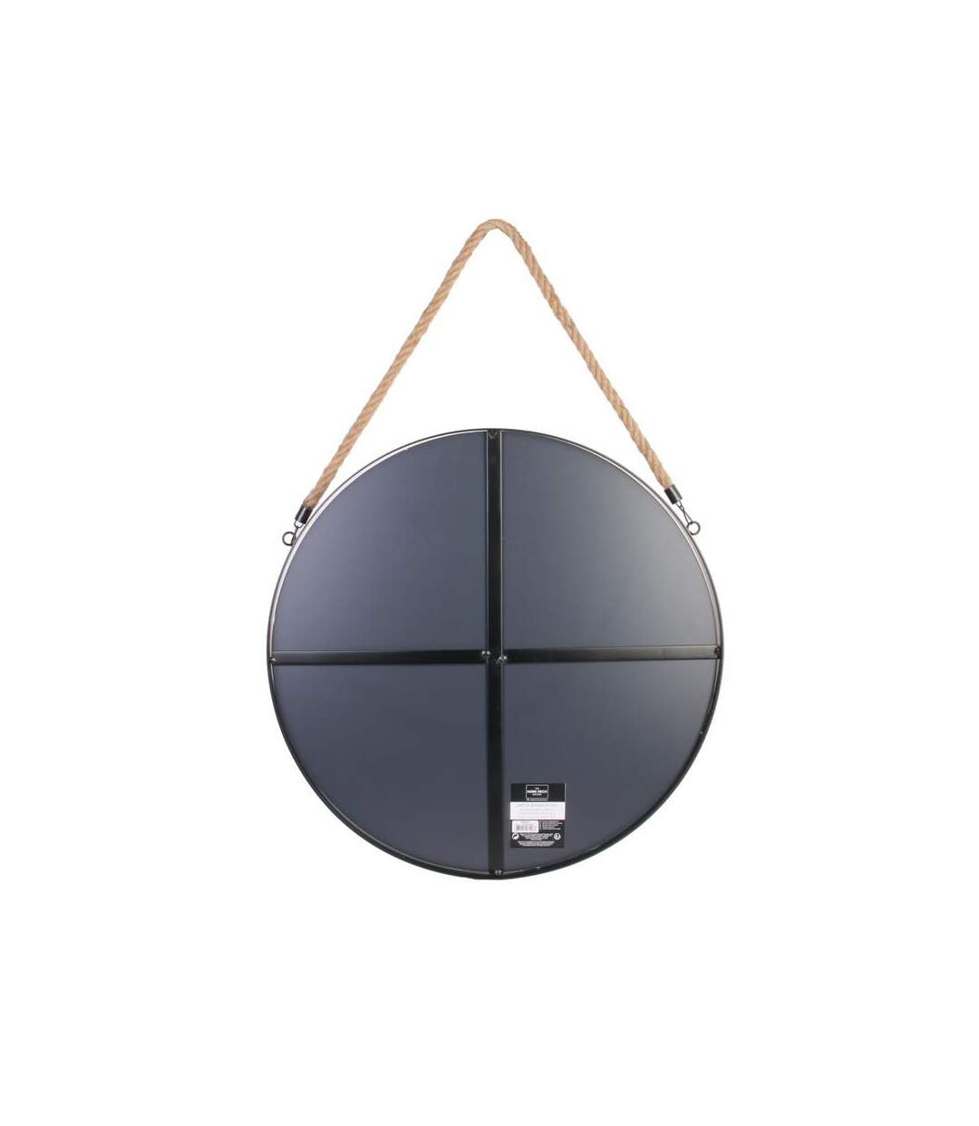 Paris Prix - Miroir Mural Avec Anse jonc 50cm Noir