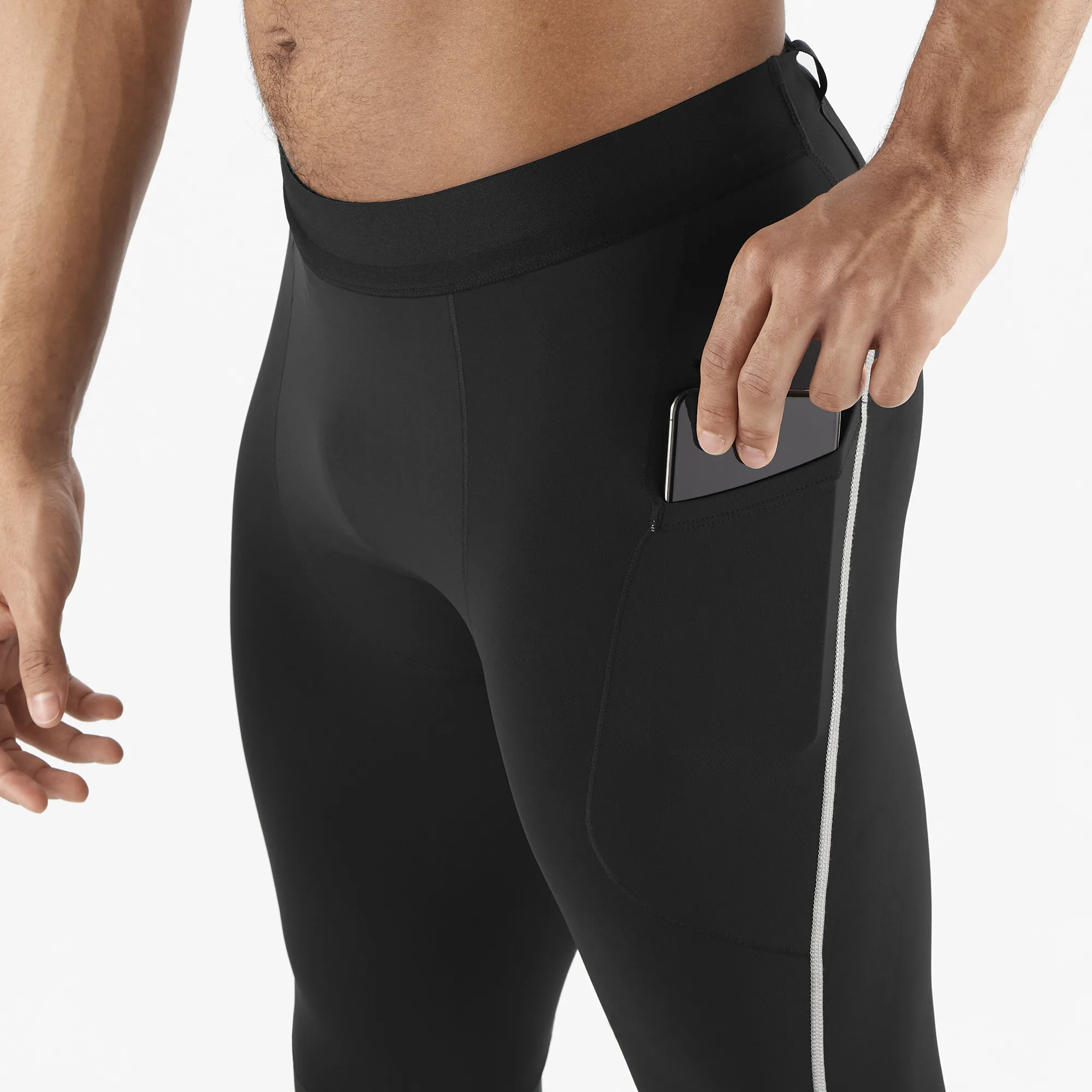 Salomon Men's Sense Aero Stow Tights Deep Black