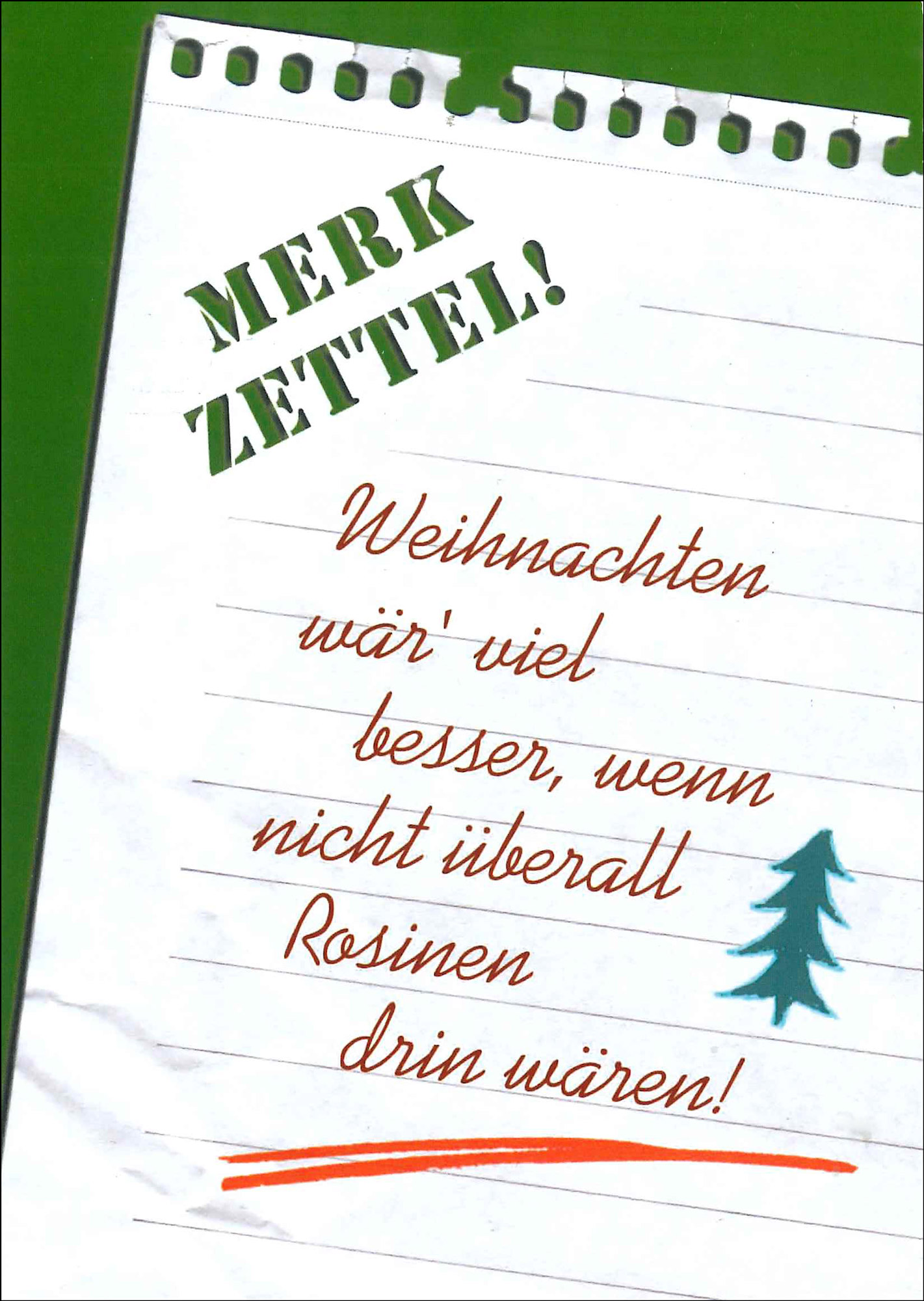 Postkarte 'Merkzettel' günstig bestellen