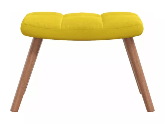 Chaise à bascule avec repose-pied Jaune moutarde Velours