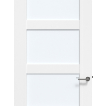 Arne & Bodil binnendeur ABB102 satijnglas - wit afgelakt - glaslat wit