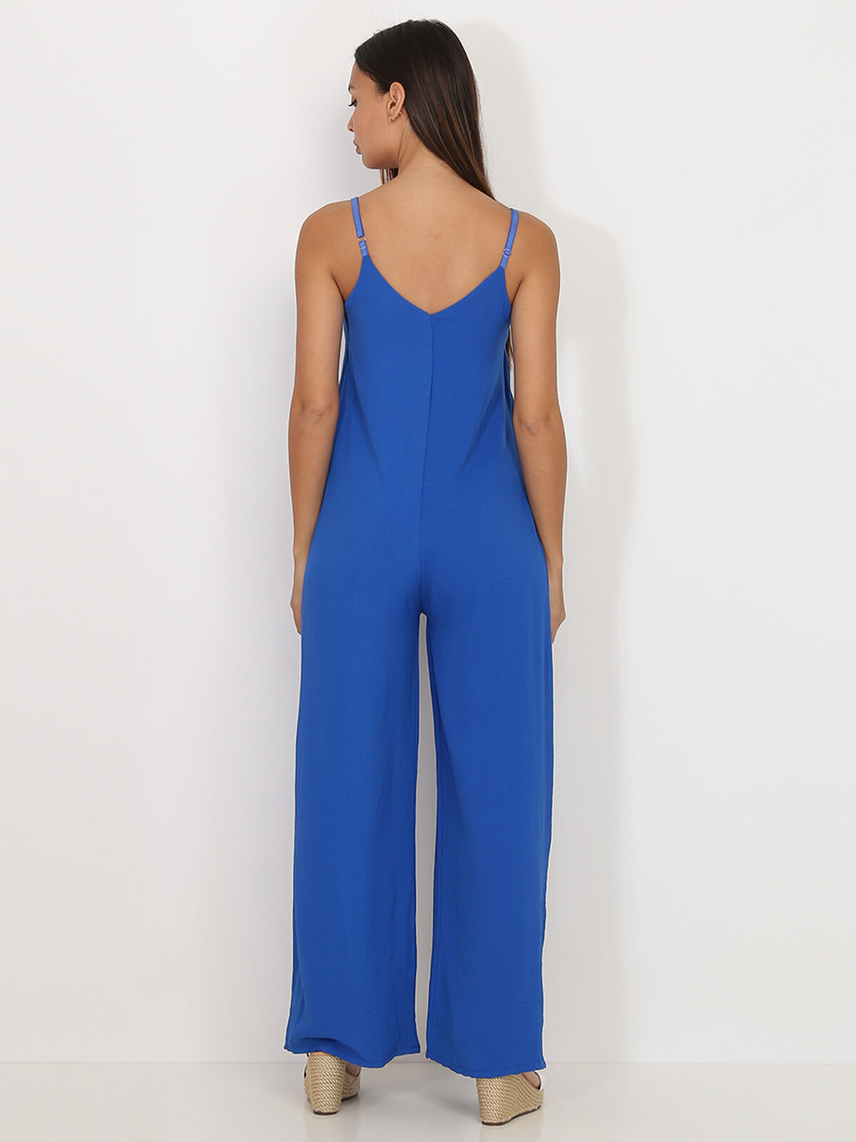Combinaison fluide évasée- Bleu