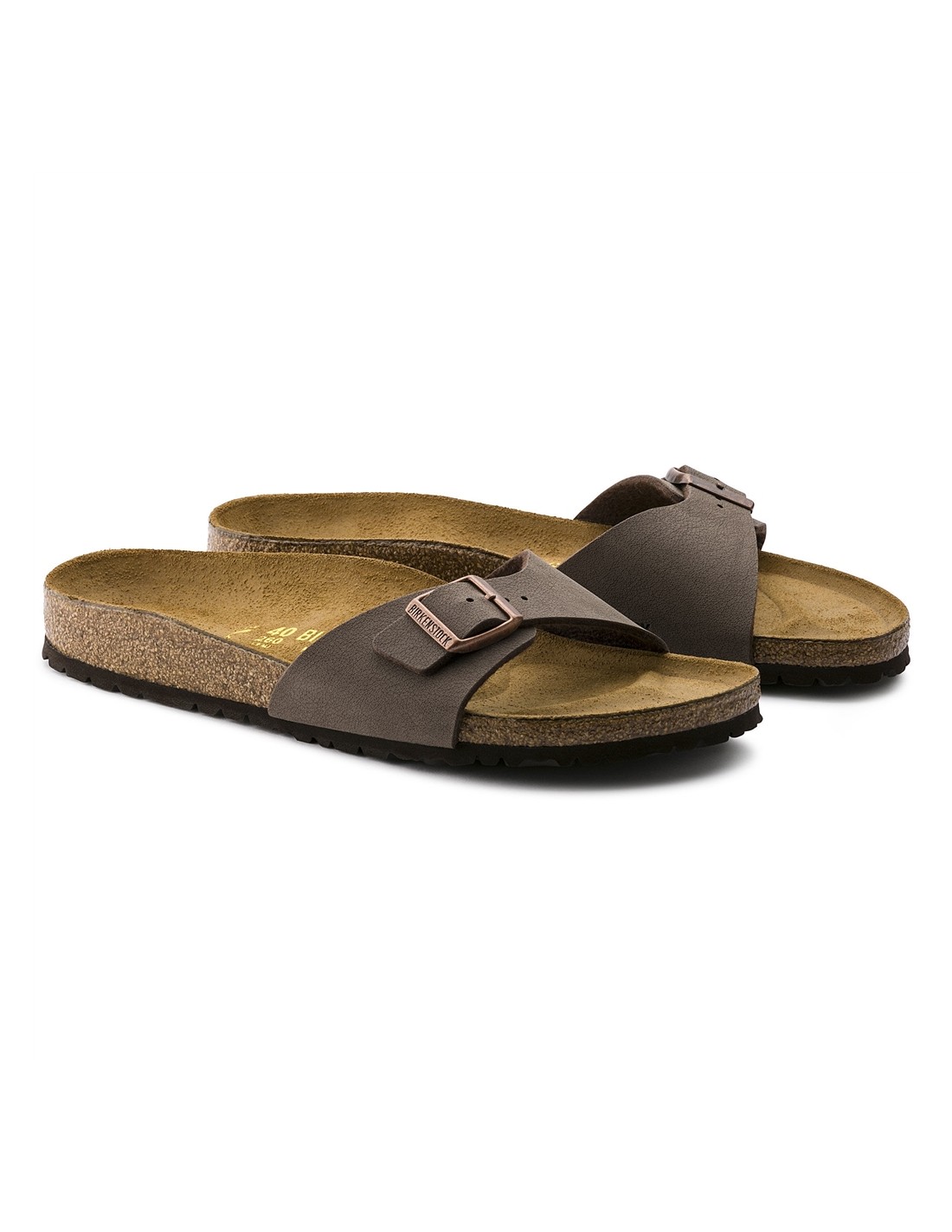 birkenstock Claquettes Homme Madrid Cuir Mocha Marron