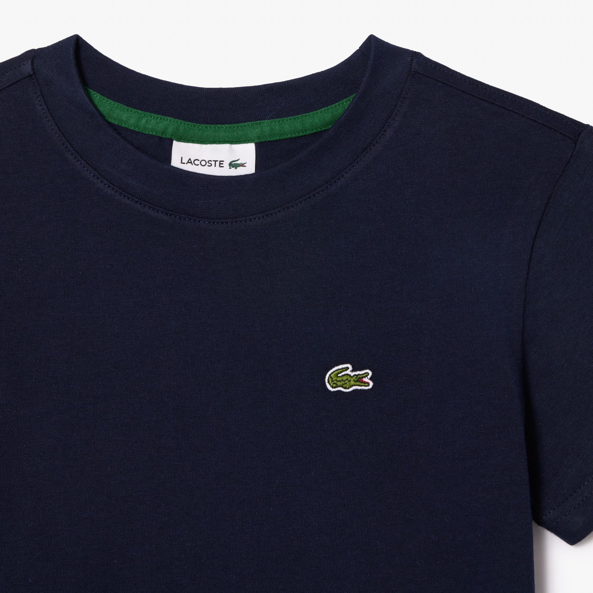 T-shirt uni en jersey de coton T-Shirts & Chemises - Bleu - Lacoste - Enfant