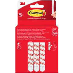3M  Paquet de recharge languettes adhésives, blanc