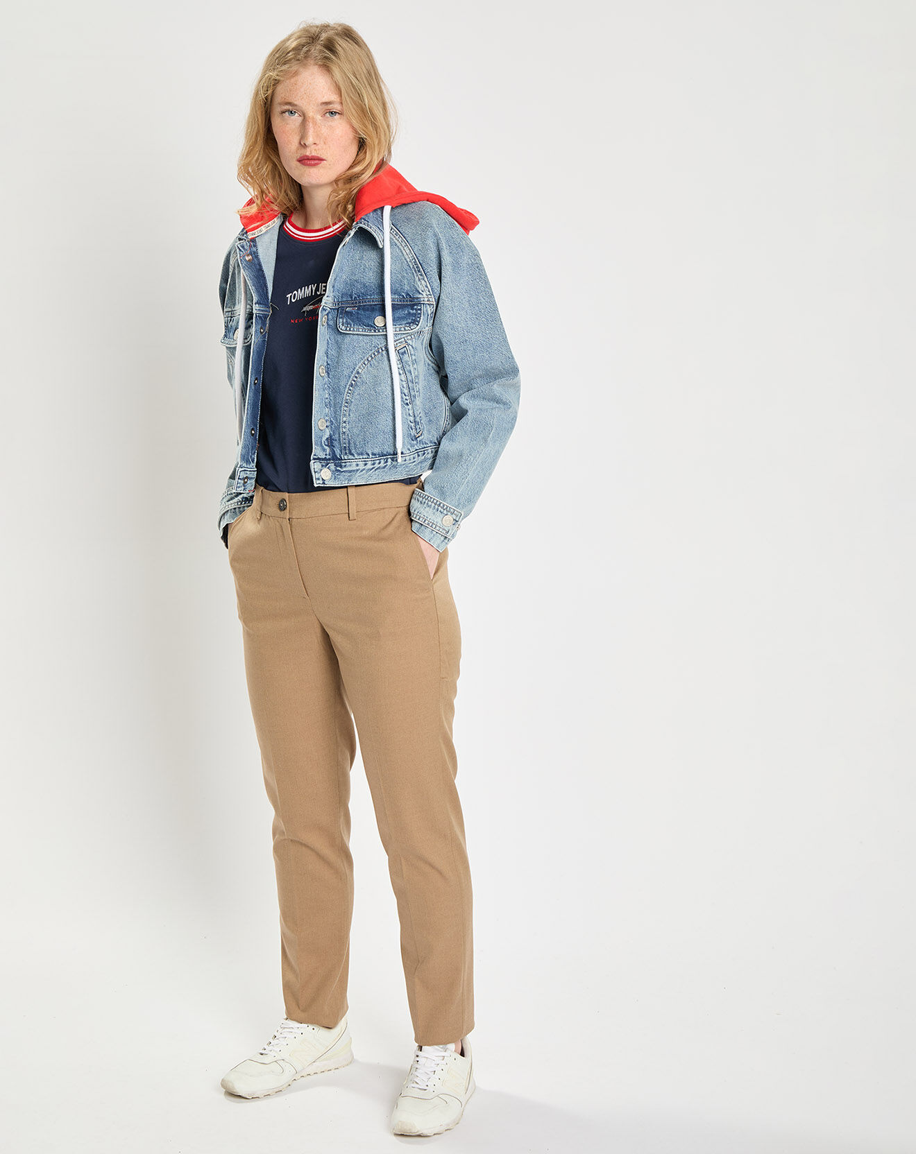 Tommy Jeans Veste denim à capuche bleu brut