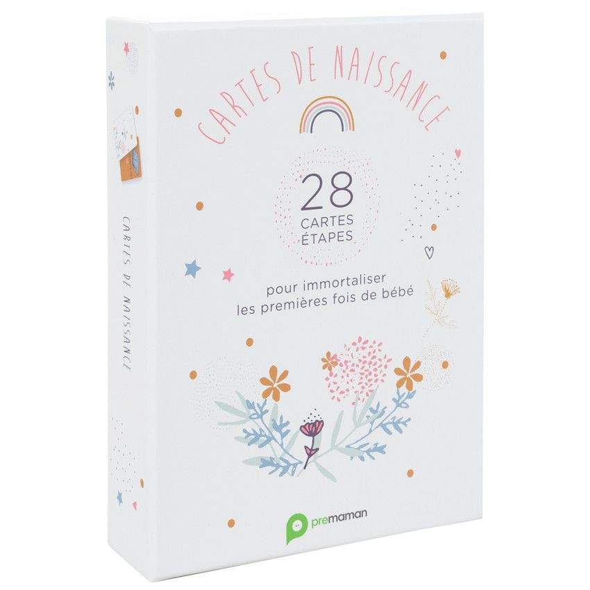 Cartes photo de naissance bébé fille x28 - Rose