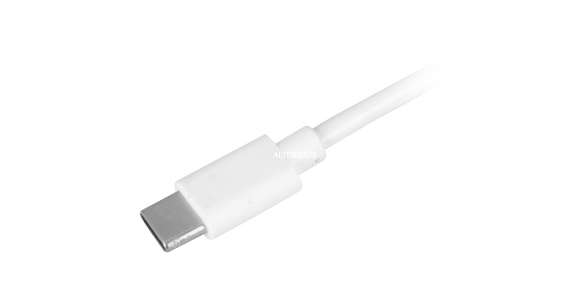 SharkoonUSB-A 2.0 - USB-C kabel  (Wit, 1 meter)