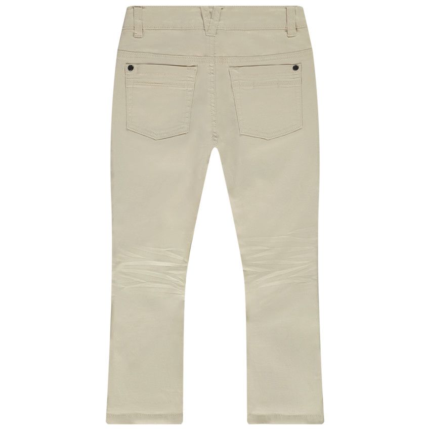 Pantalon slim en twill uni pour garçon - Ecru
