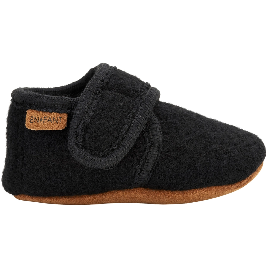 EN FANT Baby Wool Slippers Black