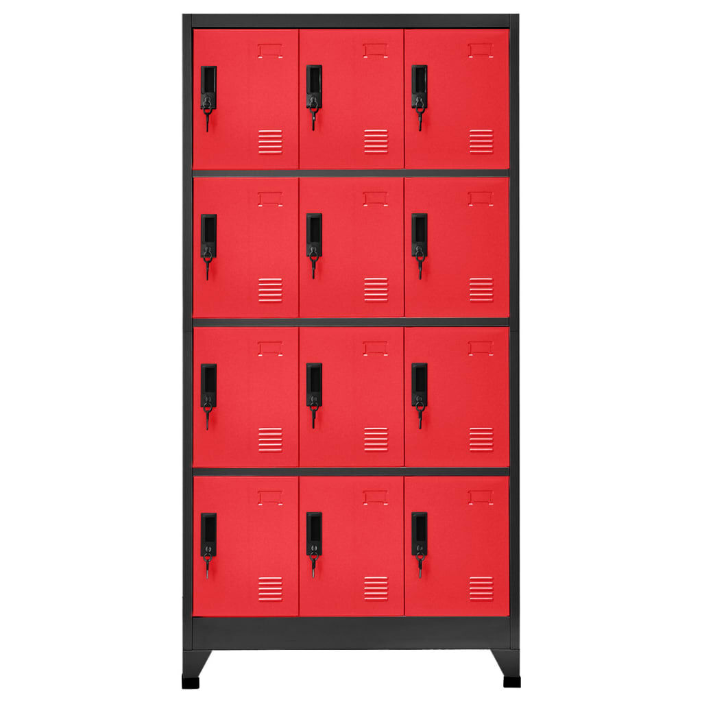 vidaXL Afsluitbare kast antracietrood 90x45x180 cm